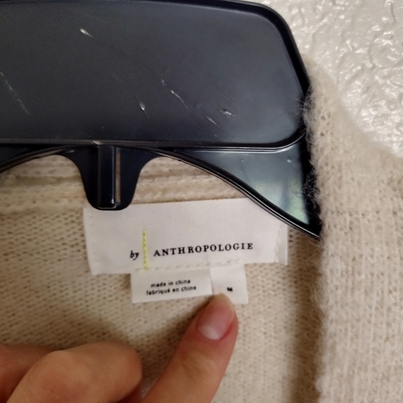 By Anthropologie open front long front pockets cardigan sz M - Picture 5 of 7